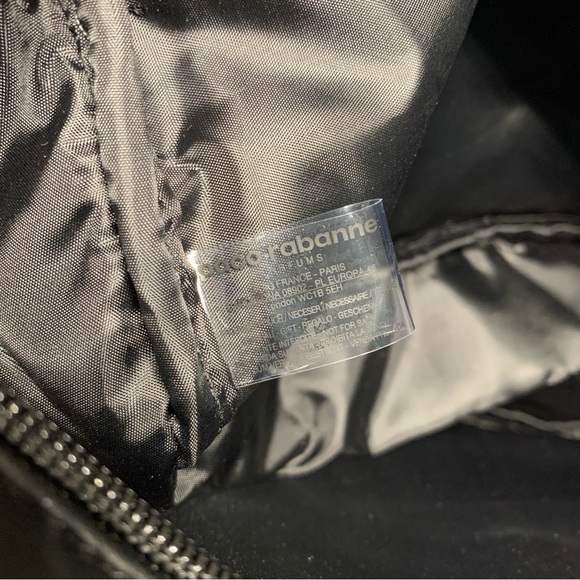 Paco Rabanne 1 Million Elixir Black Nylon/Leather Pouch Cosmetic Case NWT - Picture 6 of 7